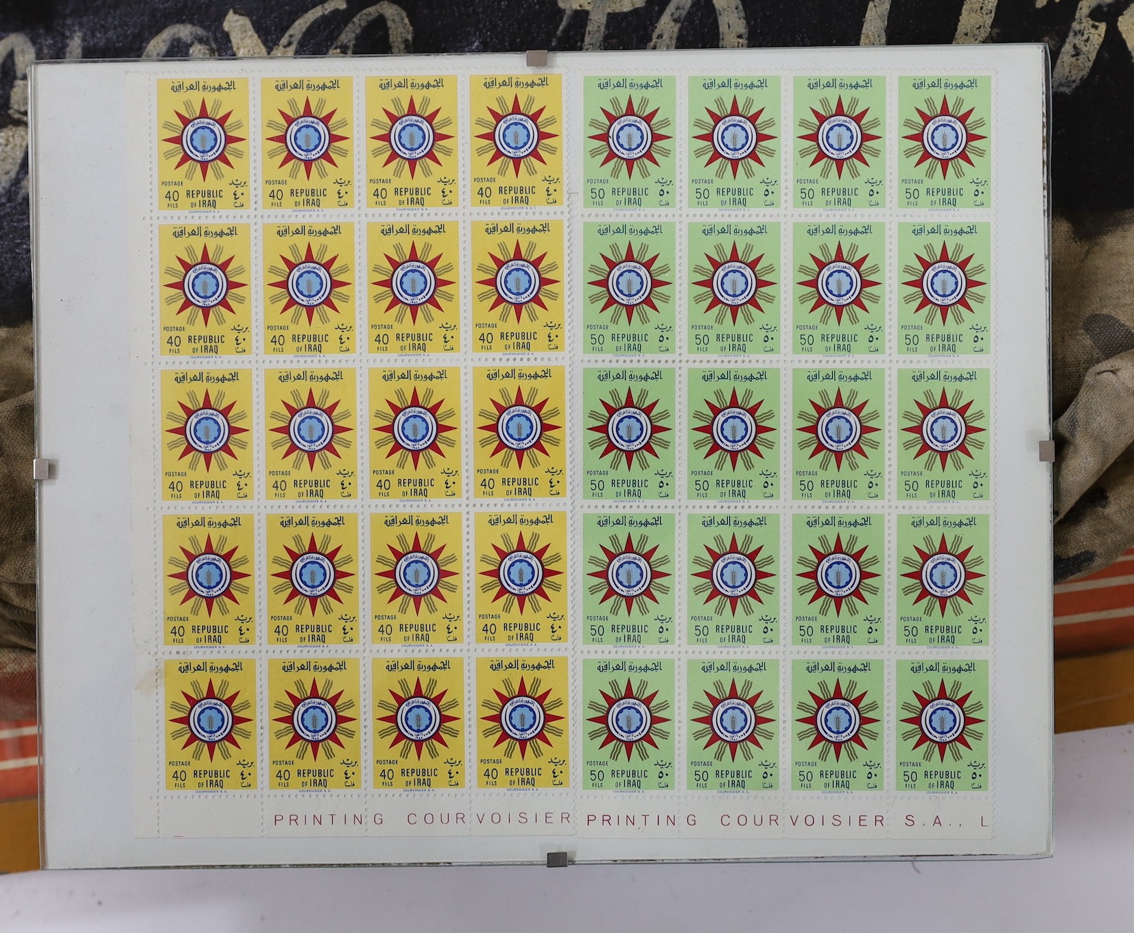 Various stamps in frames